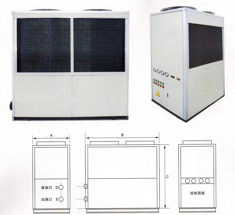 LYD500-1200油冷机的外形尺寸图